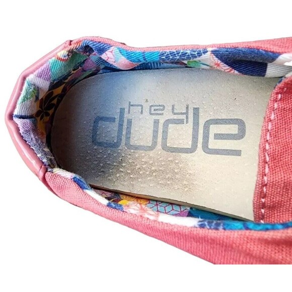 Hey Dude Wendy Rosette Size 6 Washable Comfort Shoes - Picture 6 of 7